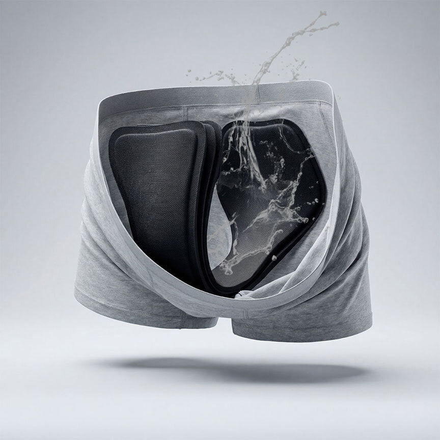 Absorbtion zone Orykas incontinence boxer for men with leaks