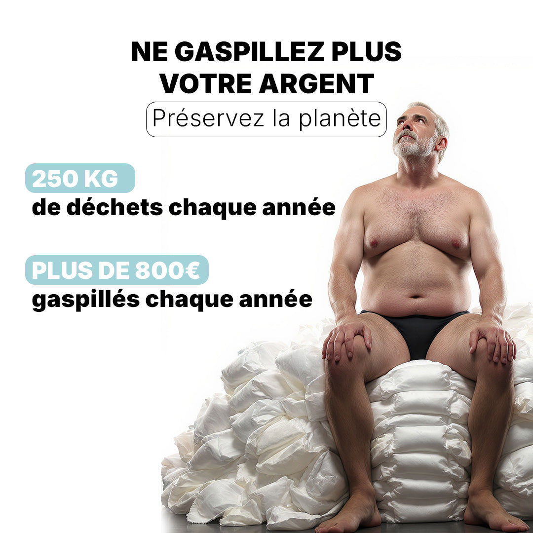 Boxer d'incontinence lavable pour homme