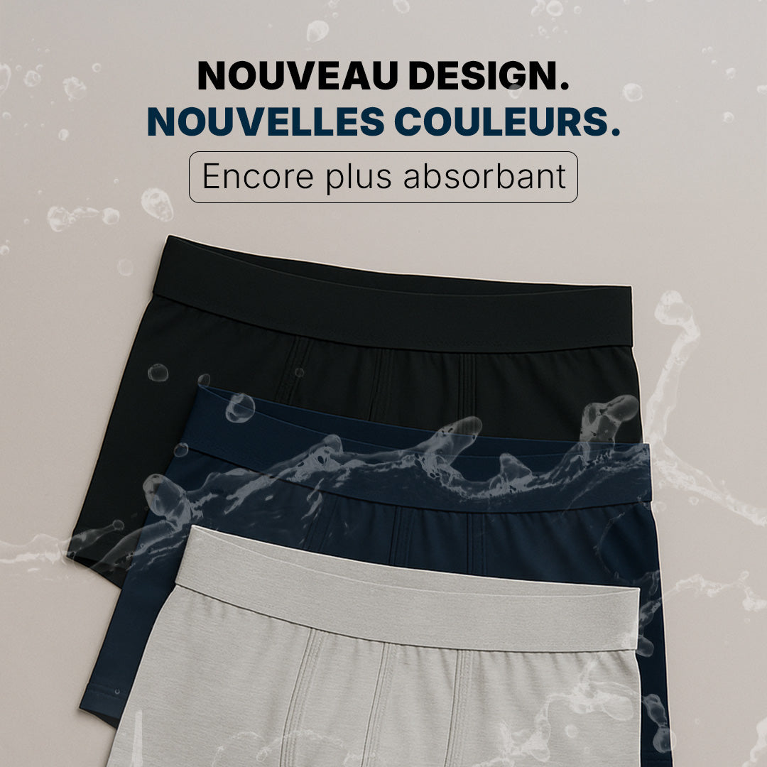Boxer d'incontinence lavable pour homme