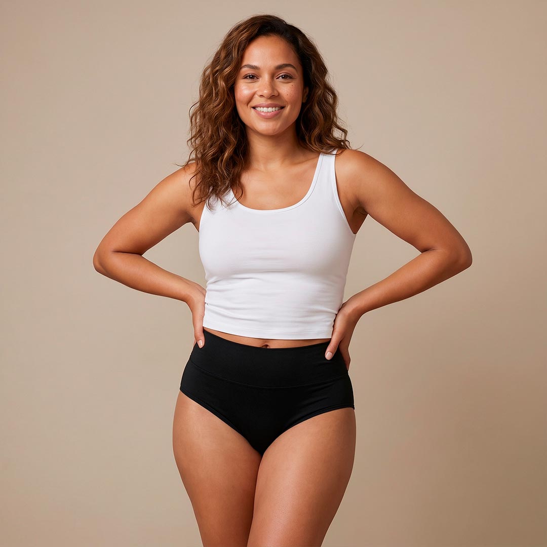 Pack de 3 Culottes Fuite Urinaire Mi-Haute Noir