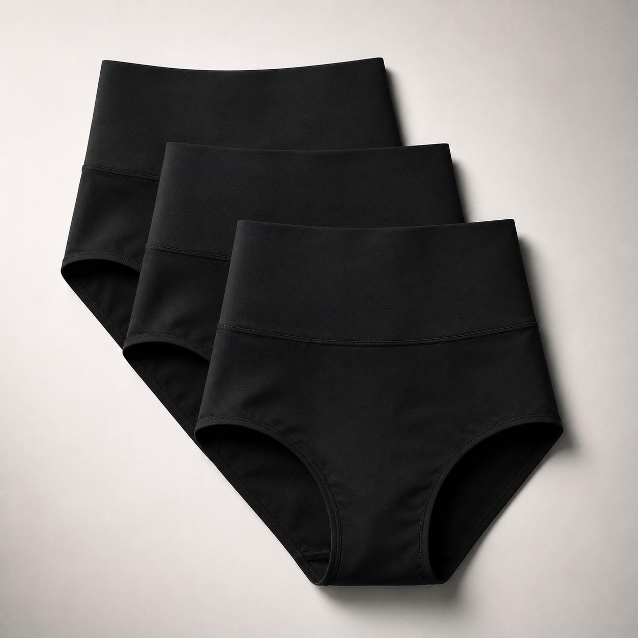 Pack de 3 Culottes Fuite Urinaire Mi-Haute Noir
