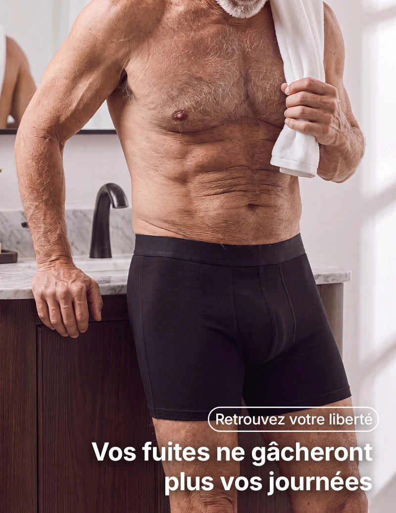 Boxer d'incontinence lavable pour homme
