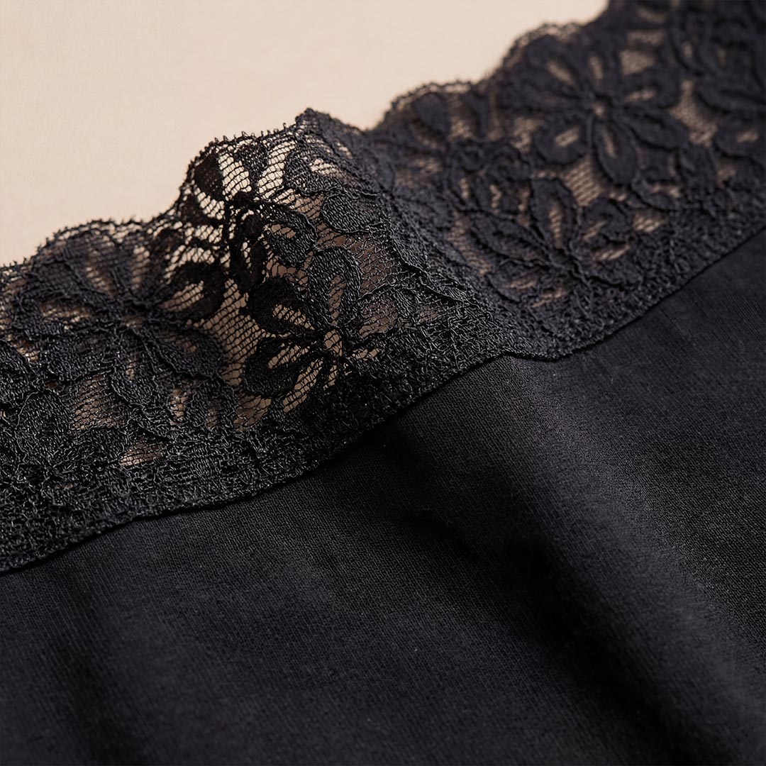 Culotte fuite urinaire en dentelle haute