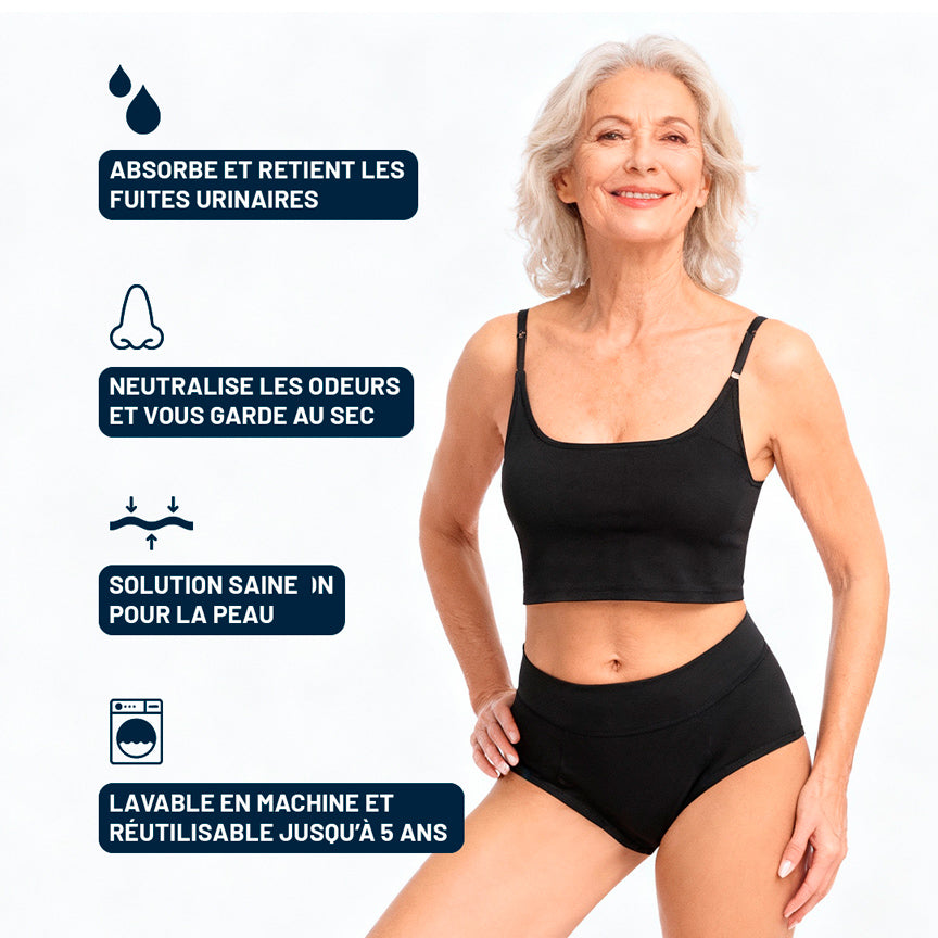 Culotte fuite urinaire mi haute