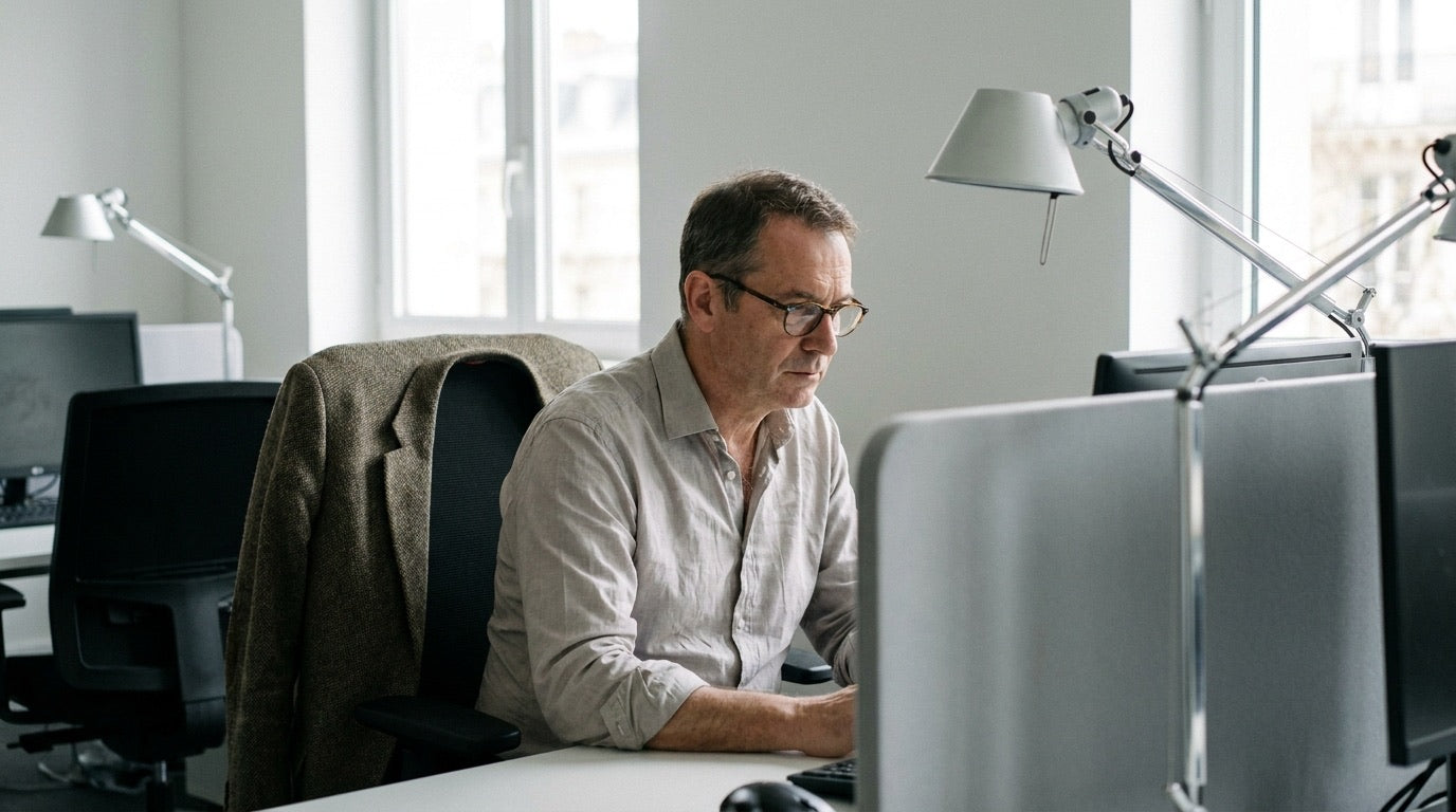 Travailler avec l'incontinence : solutions discrètes au bureau (homme) | Orykas