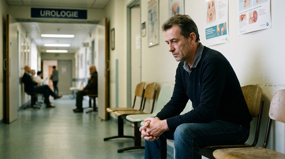 Homme avec protection absorbante — programme rééducation périnéale domicile homme | Orykas