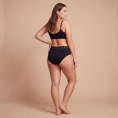 Culotte fuite urinaire en dentelle haute
