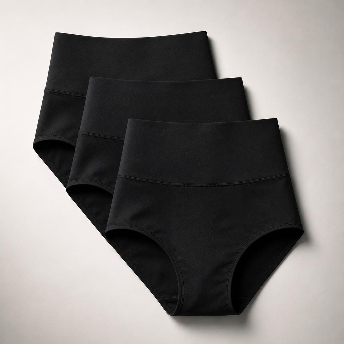 Pack de 3 Culottes Fuite Urinaire Mi-Haute Noir