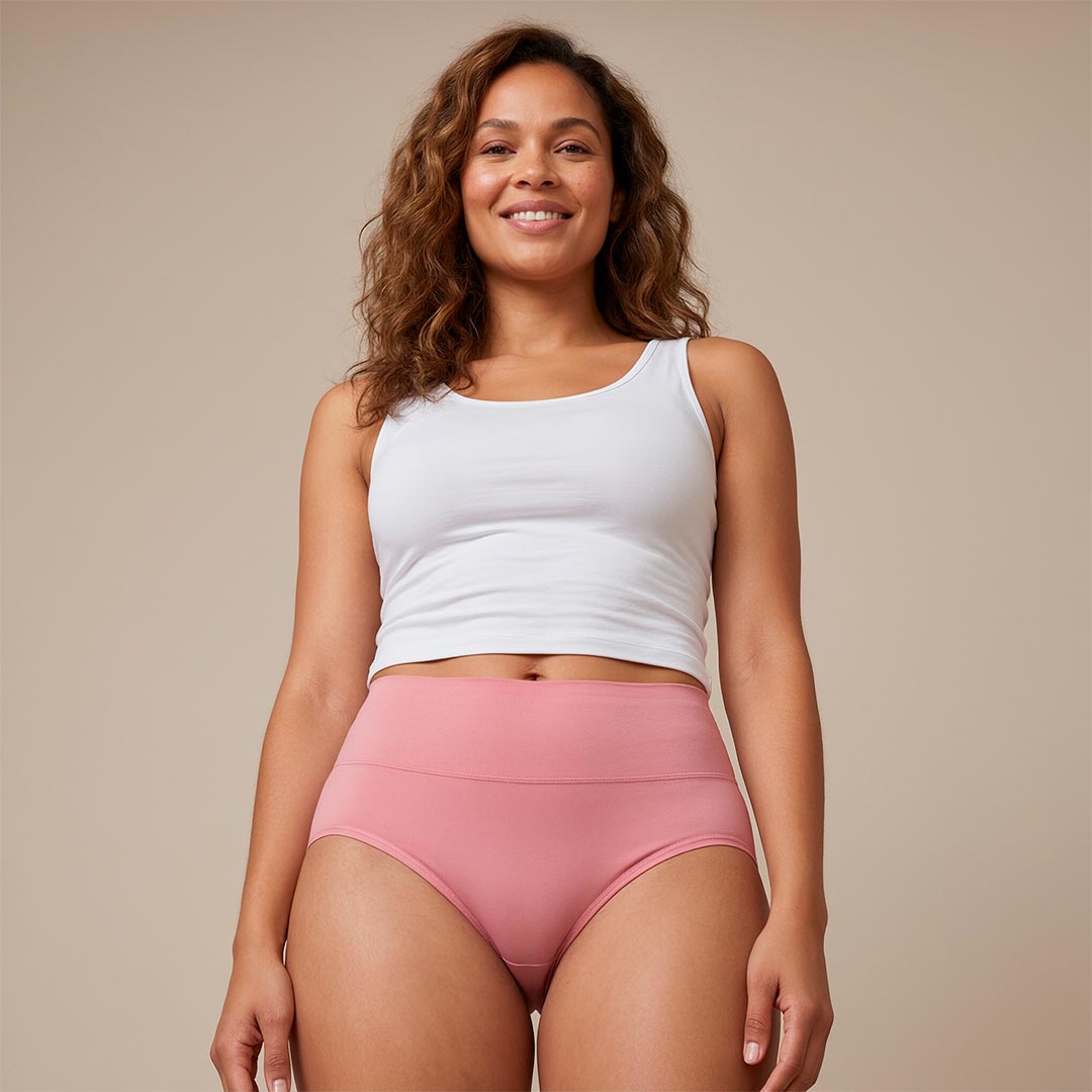 Pack de 3 Culottes Fuite Urinaire Mi-Haute Rose
