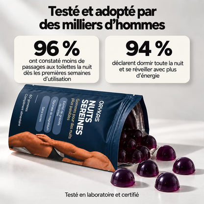 Orykas Gummies pour la Nuit Homme