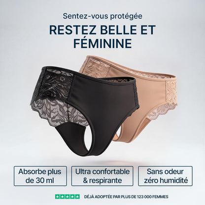 Culotte absorbante en dentelle élégante
