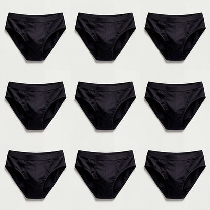 Pack de 9 slips homme en fibre de bambou pour incontinence, sous-vêtements lavables ultra absorbants pour fuites urinaires