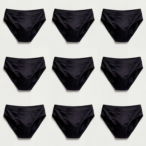 Pack de 9 slips homme en fibre de bambou pour incontinence, sous-vêtements lavables ultra absorbants pour fuites urinaires