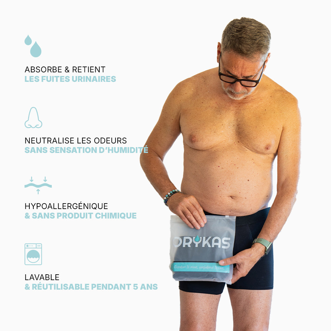 Boxer d'incontinence ultra-absorbant pour hommes Orykas – ORYKAS